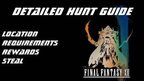 final fantasy 12 hunts guide.